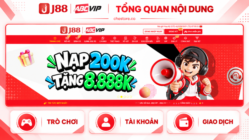 Tổng quan trang chủ J88